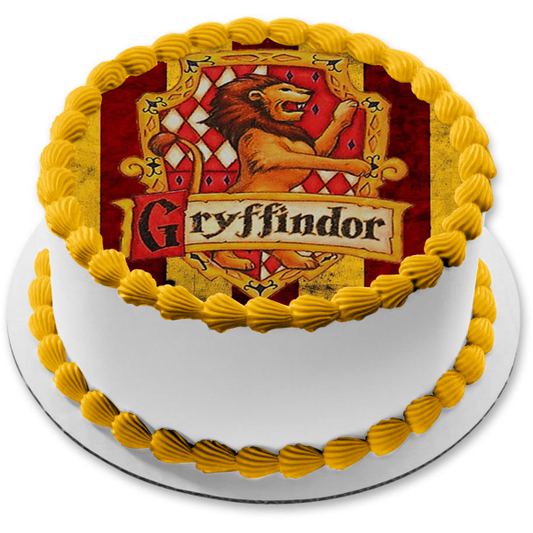 Harry Potter Gryffindor Crest Edible Cake Topper Image ABPID27796