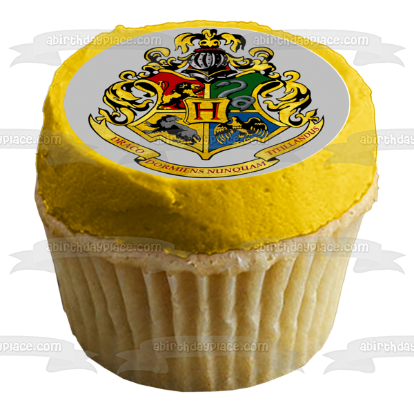 Harry Potter Hogwarts Crests Draco Dormiens Nunquam Titllandus Edible Cake Topper Image ABPID27809