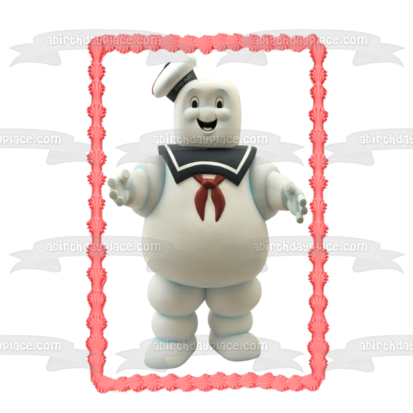 Ghost Busters Stay Puft Marshmallow Man Edible Cake Topper Image ABPID27830