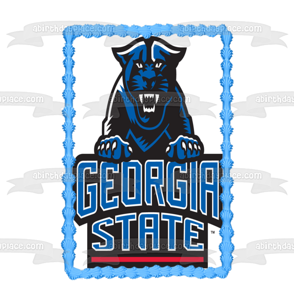 Georgia State University Mascot Logo Edible Cake Topper Image ABPID49873