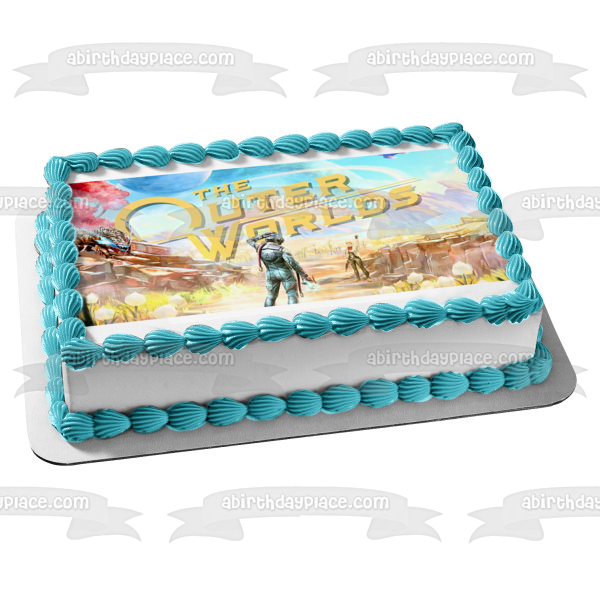 The Outer Worlds Video Game RPG Space Exploration Future Edible Cake Topper Image ABPID50410