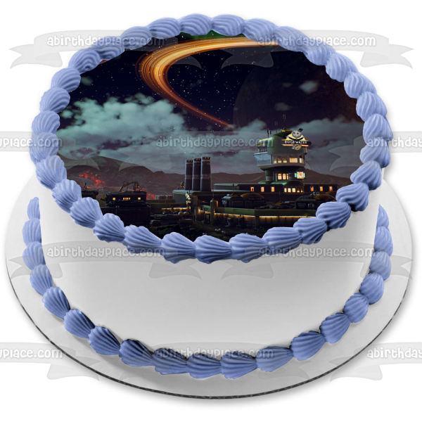 The Outer Worlds Video Game RPG Space Exploration Future Corporations Planets Edible Cake Topper Image ABPID50411