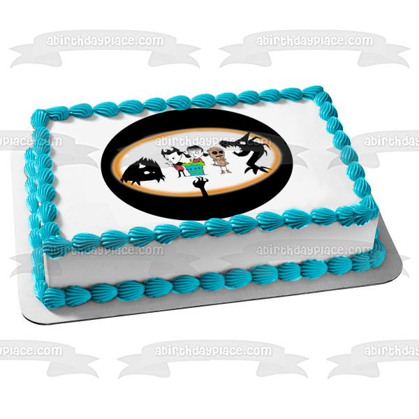 Round Don't Starve It's Your Birthday by Spookypop Canvas Edible Cake Topper Image Edible Cake Topper Image ABPID50269