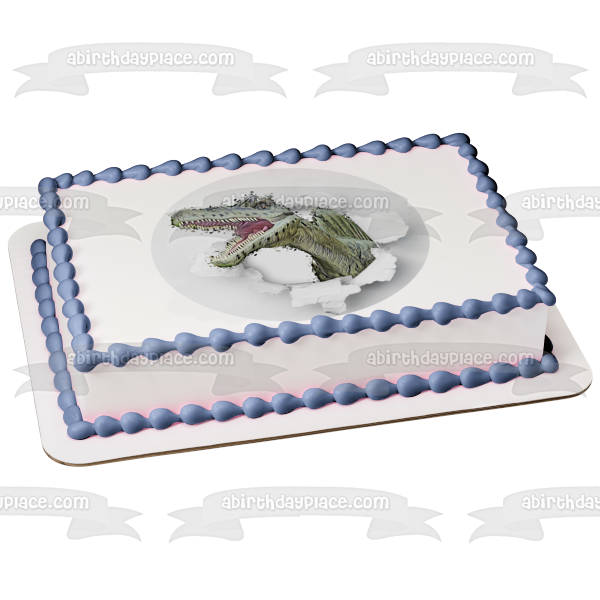 Round Dinosaur Burst Edible Cake Topper Image Edible Cake Topper Image ABPID50272