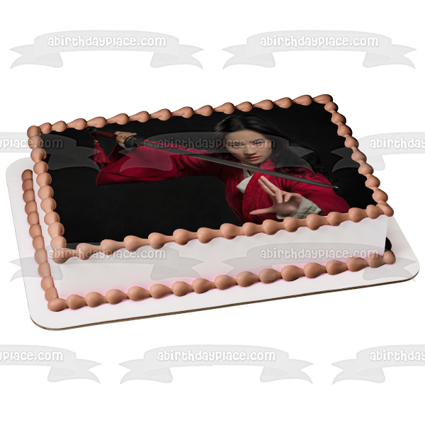 Disney Live Action Mulan Movie Sword Edible Cake Topper Image ABPID50423