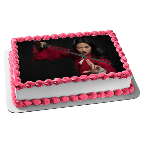 Disney Live Action Mulan Movie Sword Edible Cake Topper Image ABPID50423