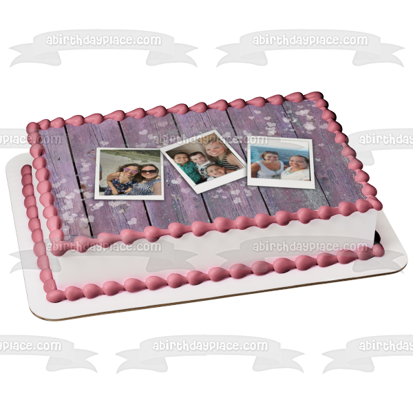 Create Your Own Polaroid Photo Edible Cake Topper Image Frame ABPID50433