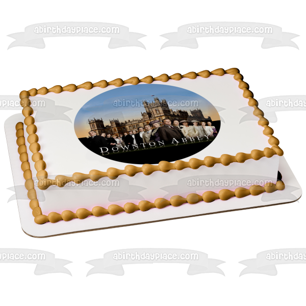 Downtown Abbey Highclere Castle Robert Crawley Edith Pelham Edible Cake Topper Image ABPID50434