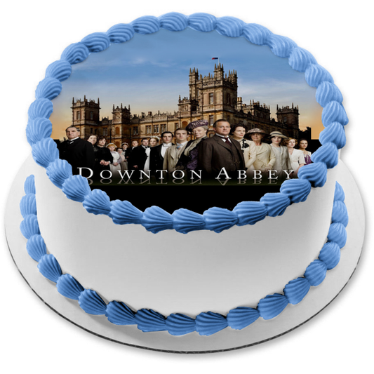 Downtown Abbey Highclere Castle Robert Crawley Edith Pelham Edible Cake Topper Image ABPID50434