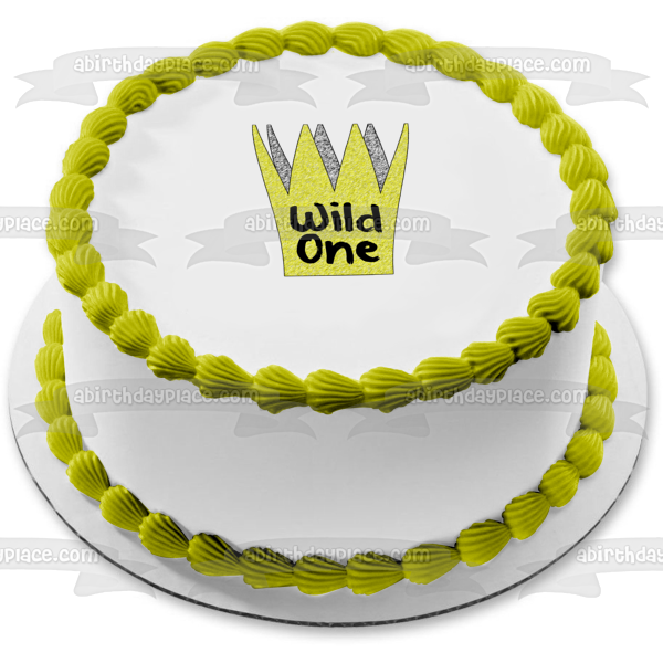 Wild One Gold Crown Where the Wild Things Are Edible Cake Topper Image ABPID50291