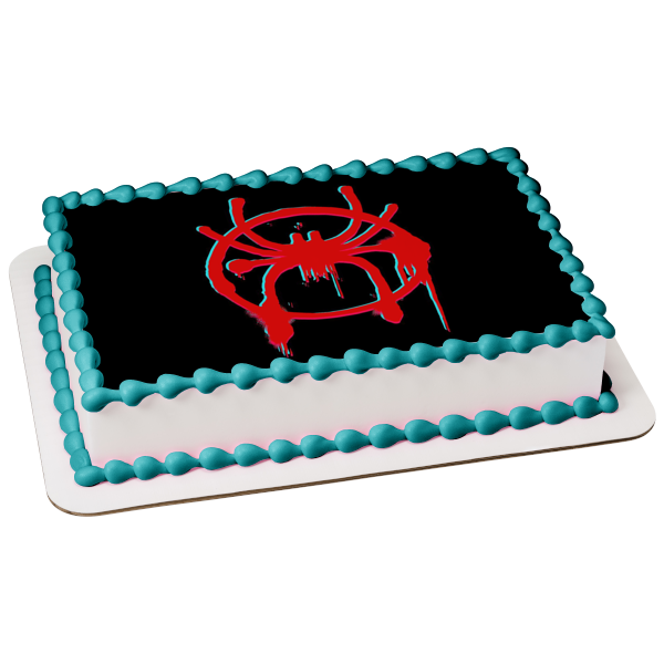 Spider-Man Miles Morales Graffiti Logo Edible Cake Topper Image ABPID50439