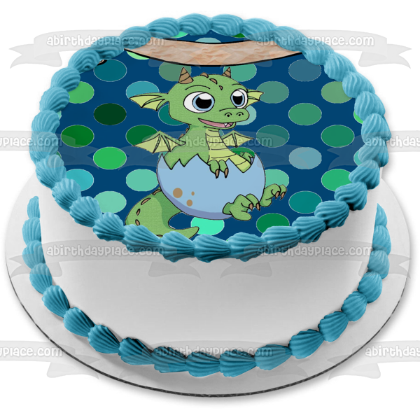 Imagen de decoración comestible para tarta de primer cumpleaños de Baby Dragon Baby Shower ABPID50298 