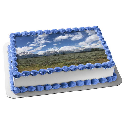 Grand Teton Mountains Grand Teton National Park Edible Cake Topper Image ABPID50302