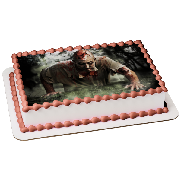 Zombies Halloween Scary Edible Cake Topper Image ABPID50331