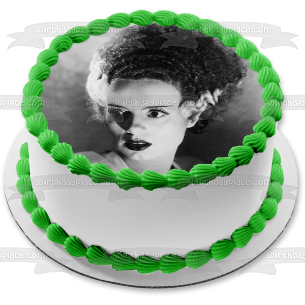 Bride of Frankenstein 1935 Mary Shelley Boris Karloff Elsa Lanchester Edible Cake Topper Image ABPID50334
