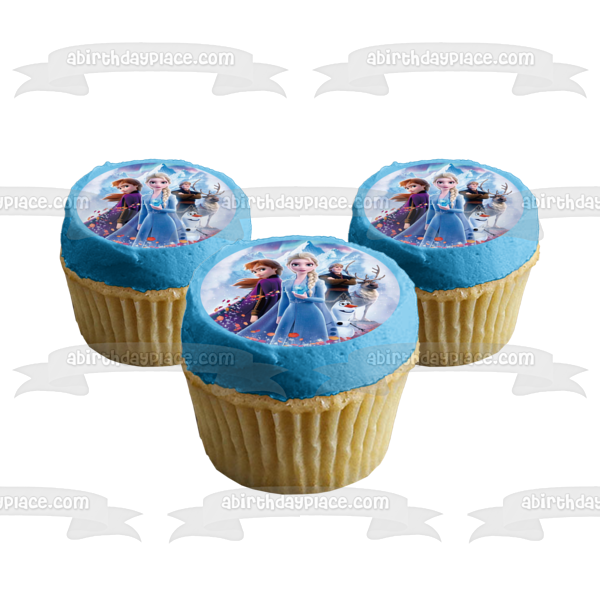 Disney Frozen 2 Into the Unknown Anna Elsa Kristoff Sven Olaf Imagen comestible para decoración de tarta ABPID50338 
