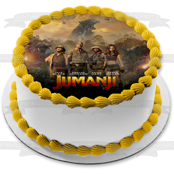 Jumanji Movie Poster Edible Cake Topper Image ABPID50491