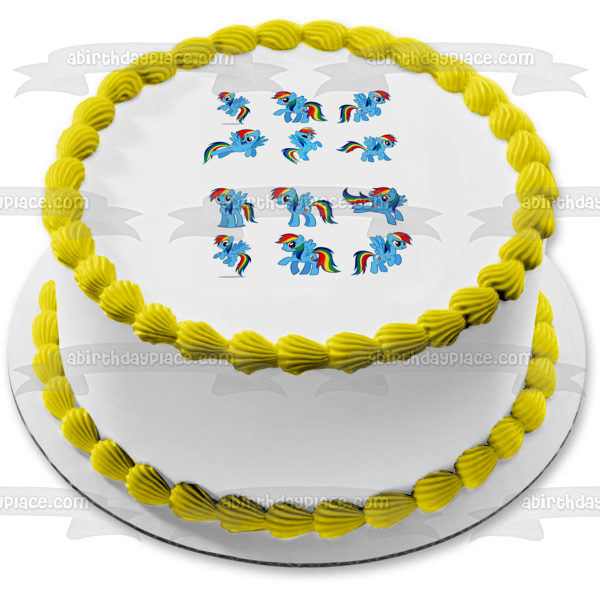 Rainbow Dash My Little Pony Edible Cake Topper Image ABPID50502