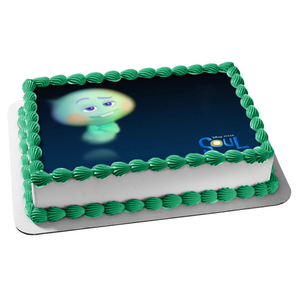 Soul Movie 22 Disney Pixar Blue Background Edible Cake Topper Image ABPID50525