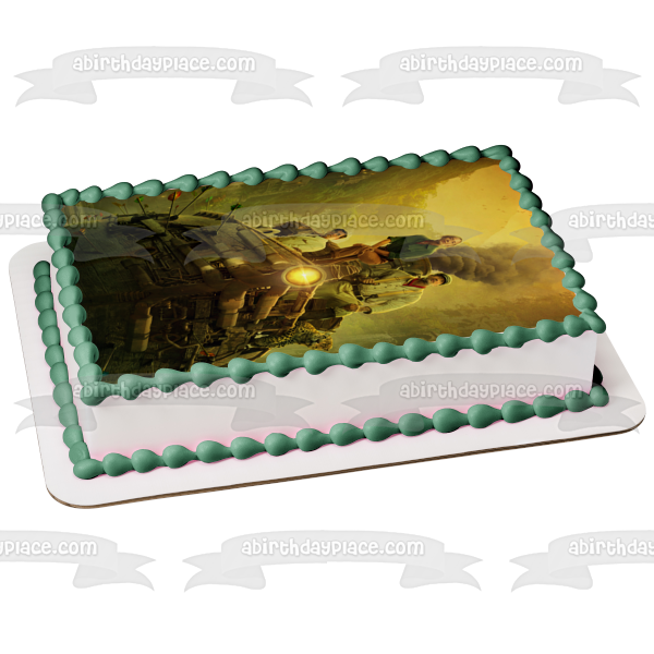 Disney Jungle Cruise Frank Lily Houghton Leopard Proxima Cruise Boat Edible Cake Topper Image ABPID50527