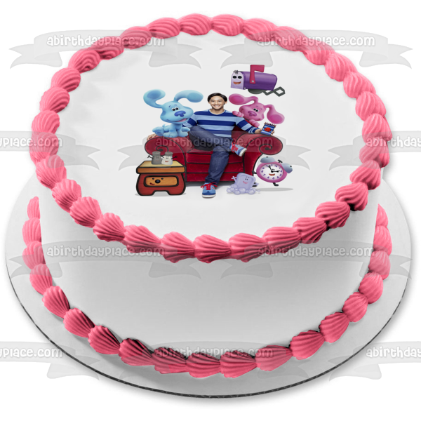 New Blues Clues with Josh and All Their Friends Edible Cake Topper Image ABPID50572