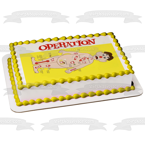 Operation Game Mattel Edible Cake Topper Image ABPID50391