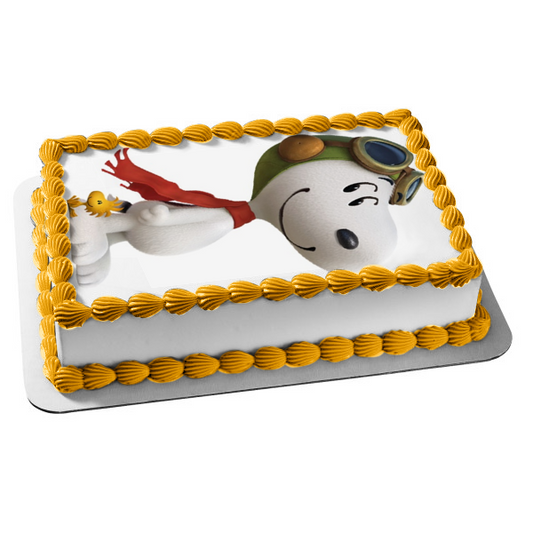 Snoopy Flying Ace with Woodstock Edible Cake Topper Image ABPID50725