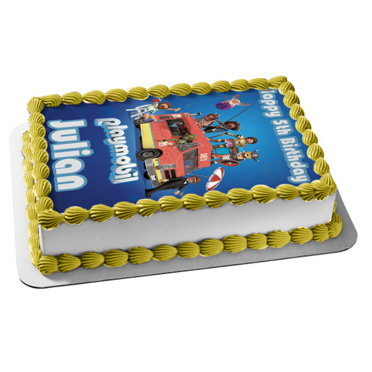 Playmobil Movie Marla Charlie Rex Dasher Del Emperor Maximus Fairy Godmother Edible Cake Topper Image ABPID50732