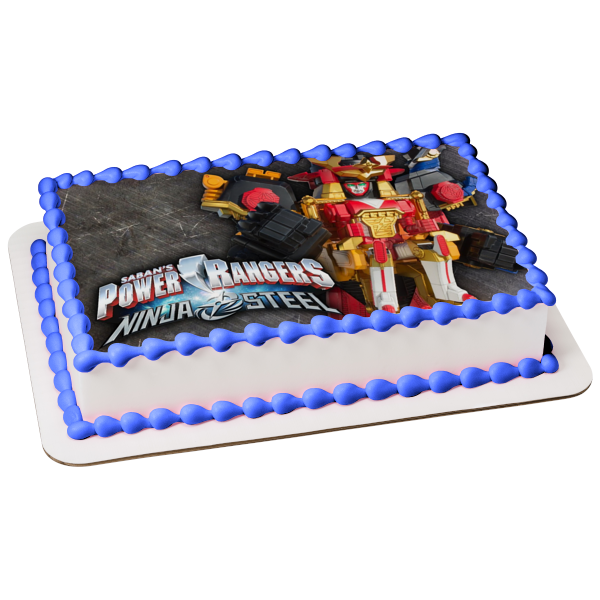 Power Rangers Ninja Steel Megazord Edible Cake Topper Image ABPID00006