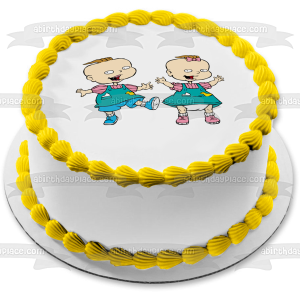 Phil and Lil Rugrats Twins Cartoon Edible Cake Topper Image ABPID50640