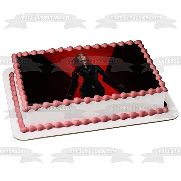 Black Widow Movie Natasha Romanoff Scarlett Johansson Edible Cake Topper Image ABPID50767