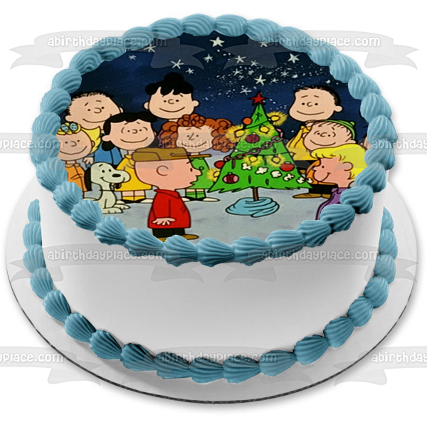 Charlie Brown Christmas Special Snoopy Peanuts Edible Cake Topper Image ABPID50648