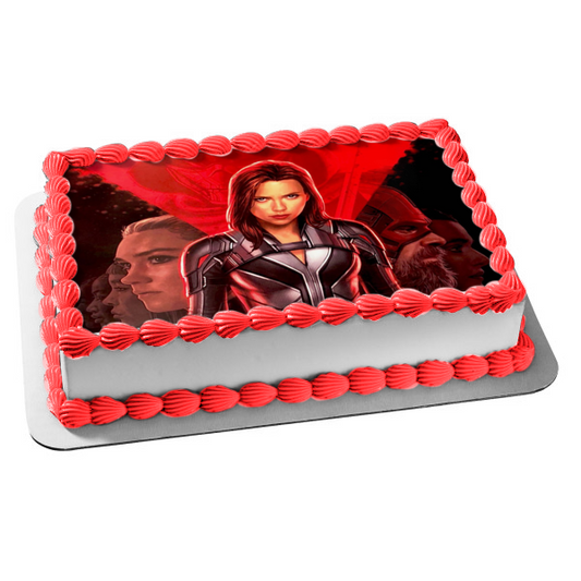 Marvel Black Widow Yelena Belova Red Guardian Melina Edible Cake Topper Image ABPID50771