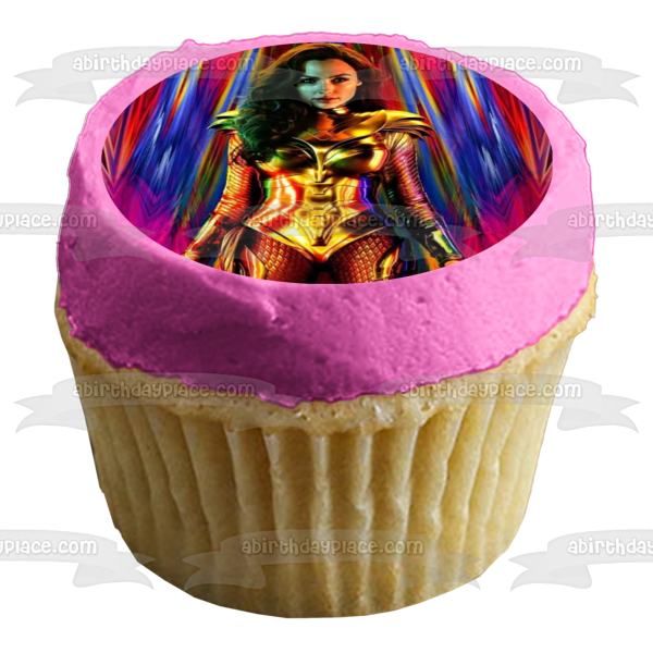 DC Wonder Woman 1984 Gal Gadot Diana Prince Edible Cake Topper Image ABPID50773