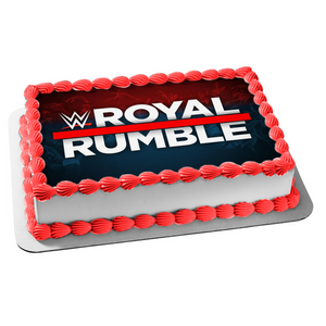 WWE Royal Rumble Logo Wrestling Edible Cake Topper Image ABPID50778