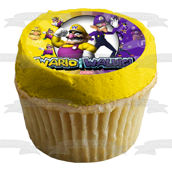 Wario and Waluigi Nintendo Video Game Edible Cake Topper Image ABPID50659