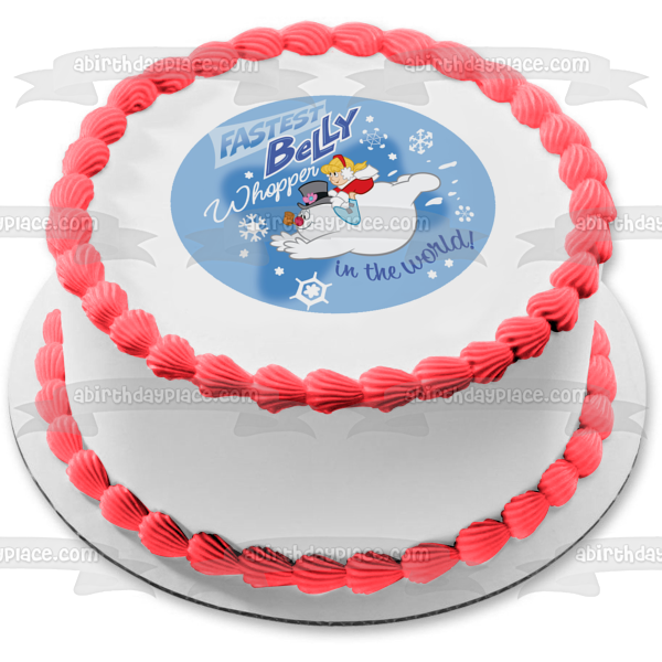 Frosty and Karen Fastest Belly Whopper In the World Edible Cake Topper Image ABPID50802