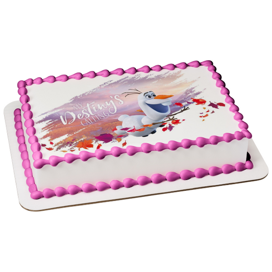 Frozen II Olaf My Destiny's Calling Imagen comestible para decoración de tarta ABPID50667 