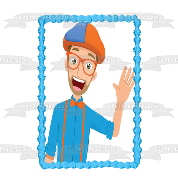 Blippi Youtube Youtuber Bowtie Edible Cake Topper Image ABPID50825 – A Birthday Place blippi-youtube-youtuber-bowtie-edible-cake-topper-image-abpid50825-a-birthday-place