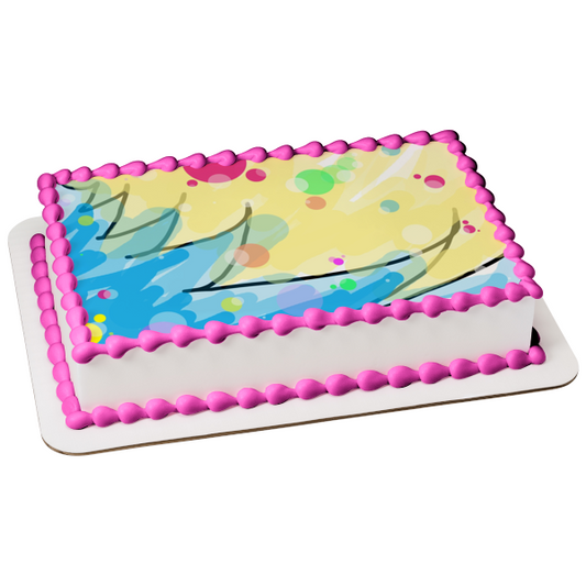 Christmas Tree Abstract Edible Cake Topper Image ABPID50688