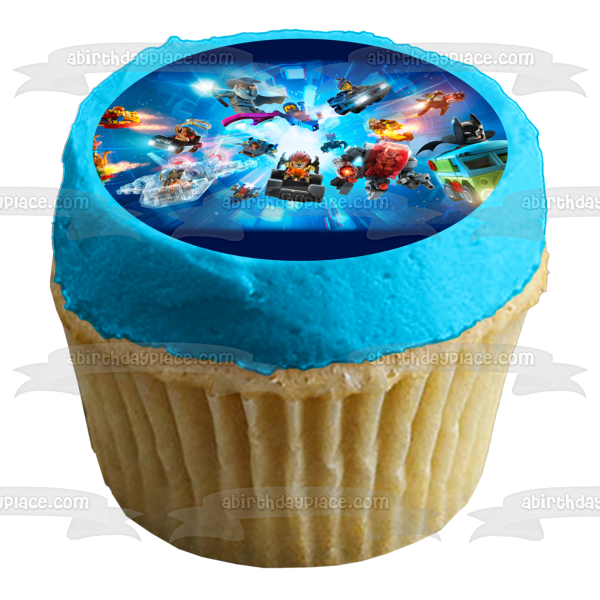 LEGO Dimensions Group Wonder Woman Batman Scooby Doo Lotr Edible Cake Topper Image ABPID50839