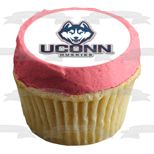 Uconn University of Connecticut Huskies Logo NCAA College Sports Edible Cake Topper Image ABPID51003
