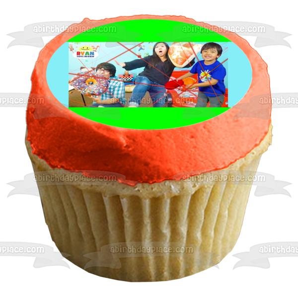 Ryan's World Toy Review Ryan Donuts Pizza Shion Lian Ryan's Parents Edible Cake Topper Image ABPID51043