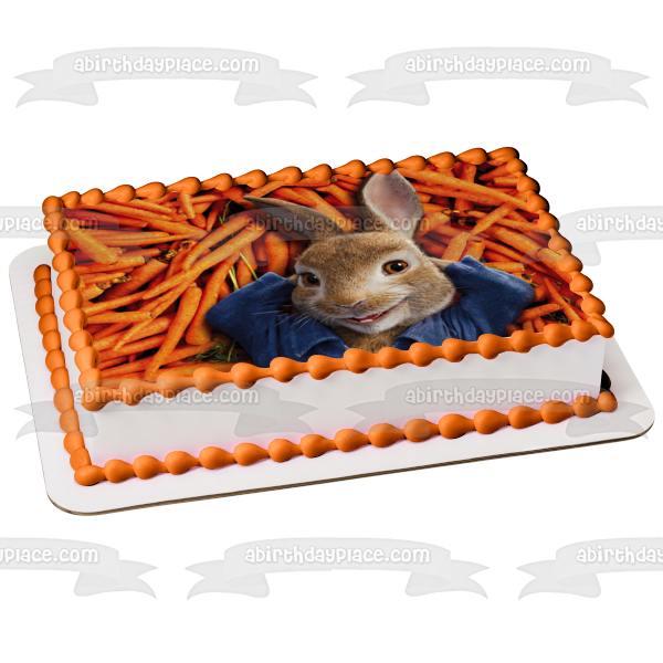 Peter Rabbit 2 the Runaway Carrots Background Edible Cake Topper Image ABPID51058