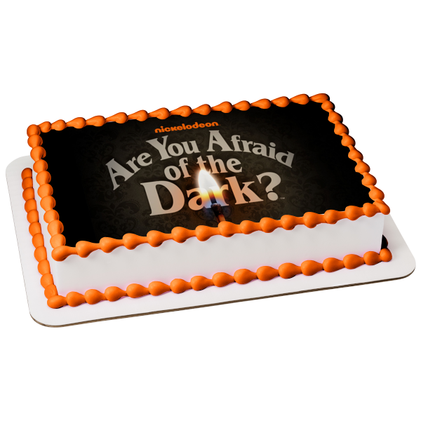 Are You Afraid of the Dark Nickelodeon Lit Match Black Background Edible Cake Topper Image ABPID51060