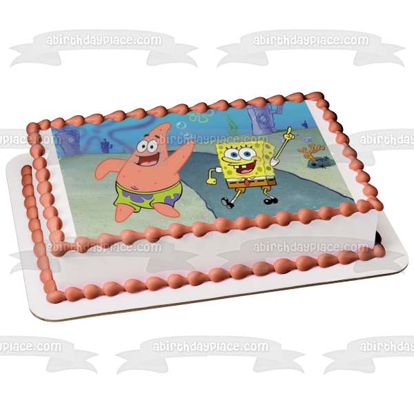SpongeBob SquarePants Patrick Bikini Bottom Edible Cake Topper Image ABPID50950