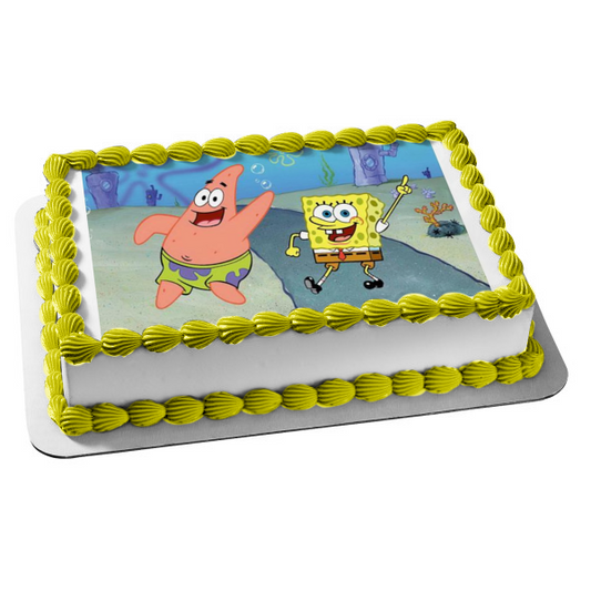 SpongeBob SquarePants Patrick Bikini Bottom Edible Cake Topper Image ABPID50950