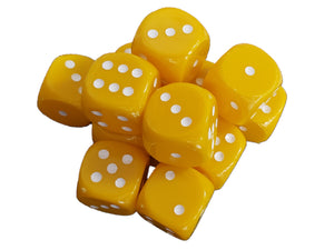 Yellow Dice Cake or Cupcake Toppers (12ct)