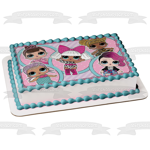 LOL Surprise Queen Bee Rocker Splash Queen Fancy Diva Edible Cake Topper Image ABPID50954