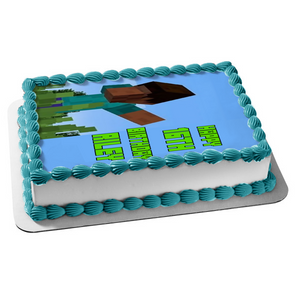 Minecraft Steve Dabbing Edible Cake Topper Image ABPID51125